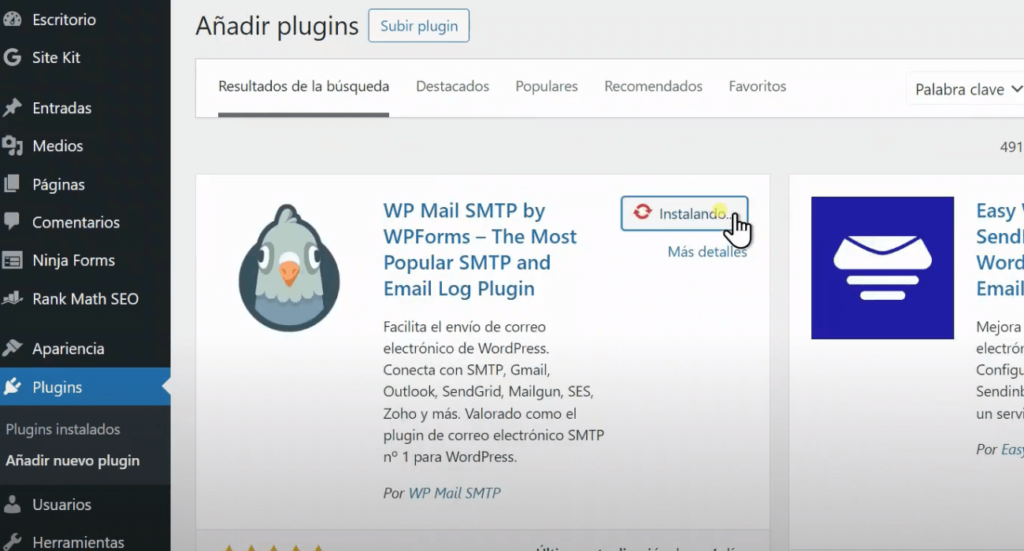 instalando wpsmtp