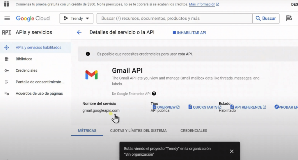 gmail en google cloud