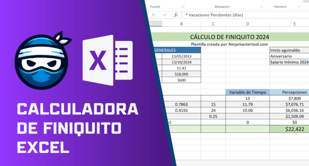 calculadora de finiquito excel