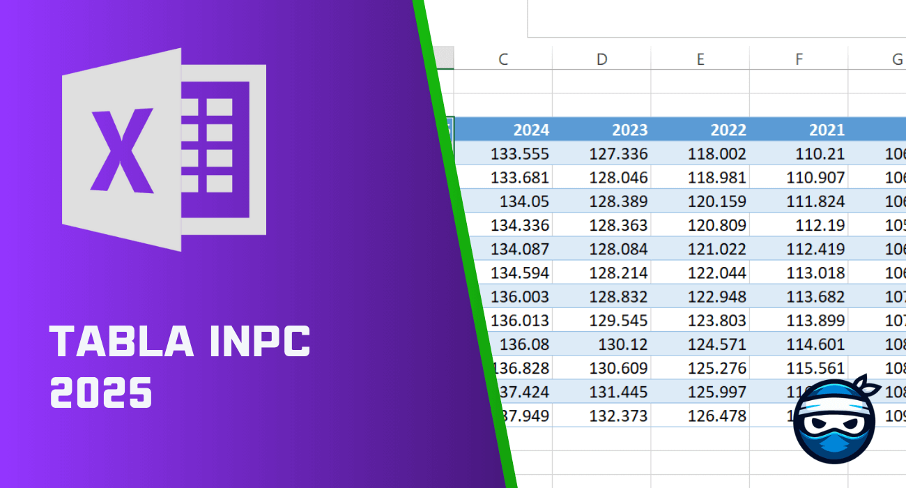 Tabla INPC 2025 | Excel Descarga Gratis