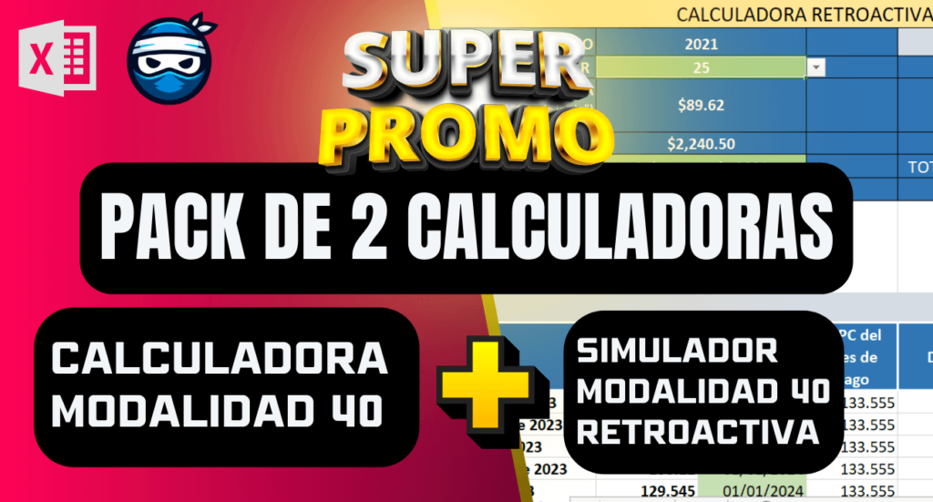 pack mod 40 y retroactiva