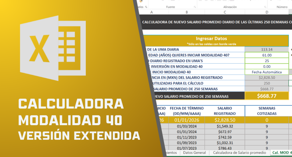 Calculadora de Modalidad 40 Versión Extendida